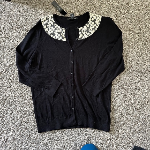 NWT August Silk cardigan sweater Large - Picture 1 of 4
